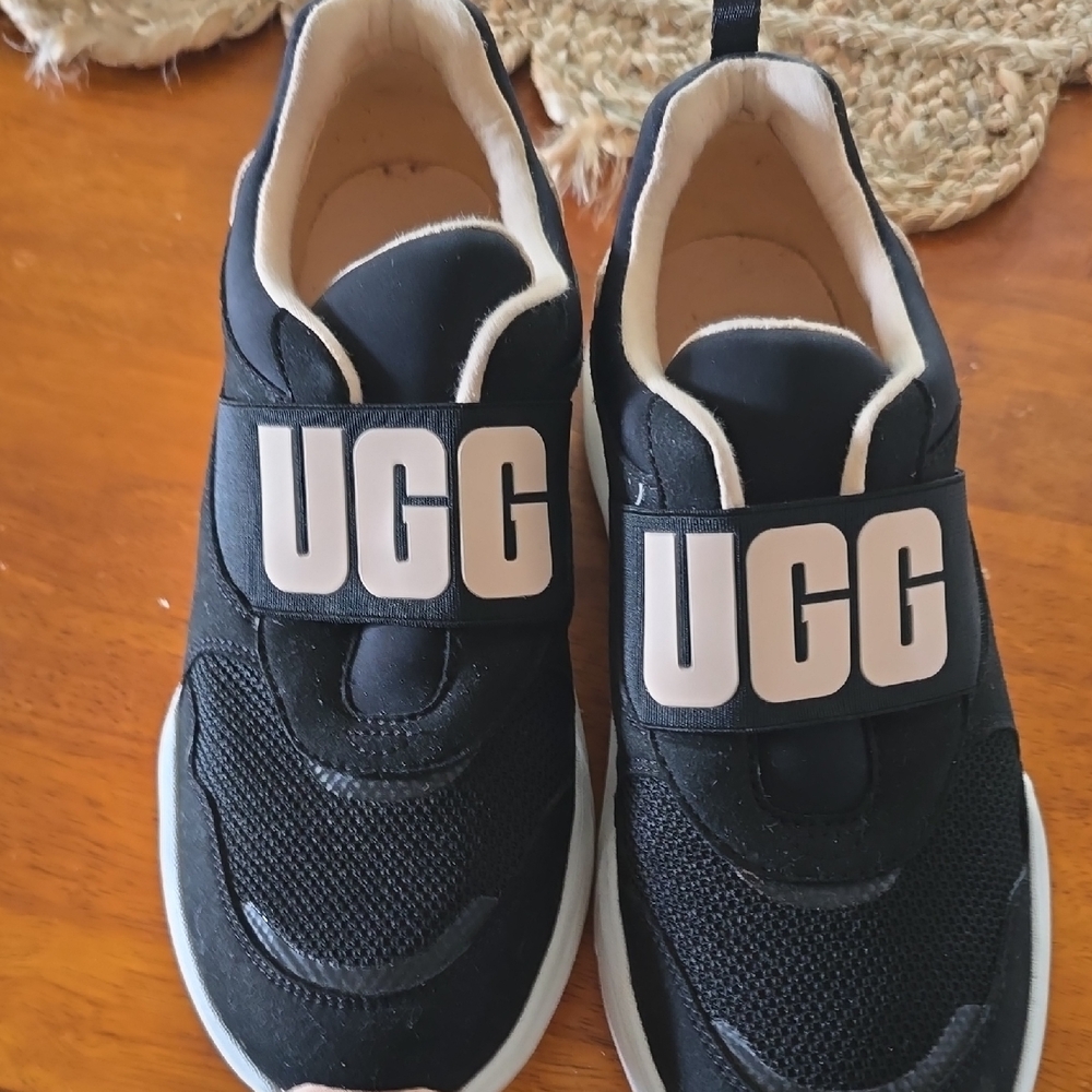 UGG Kids Black and White Sneakers
